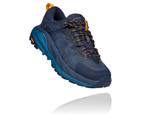 Hoka One One Kaha Low GORE-TEX Dama - Bocanci Munte Negrii / Albastri | RO-0wD6C5V